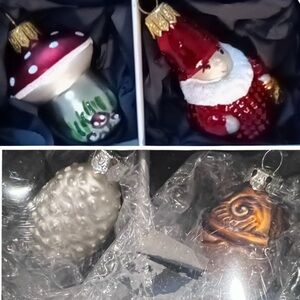 Festive Holiday Ornament Set - Red, Green, Gold, Silver